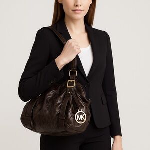 Michael Kors Oversized Faux Croc Tote Bag | Y2K Statement Shoulder Bag